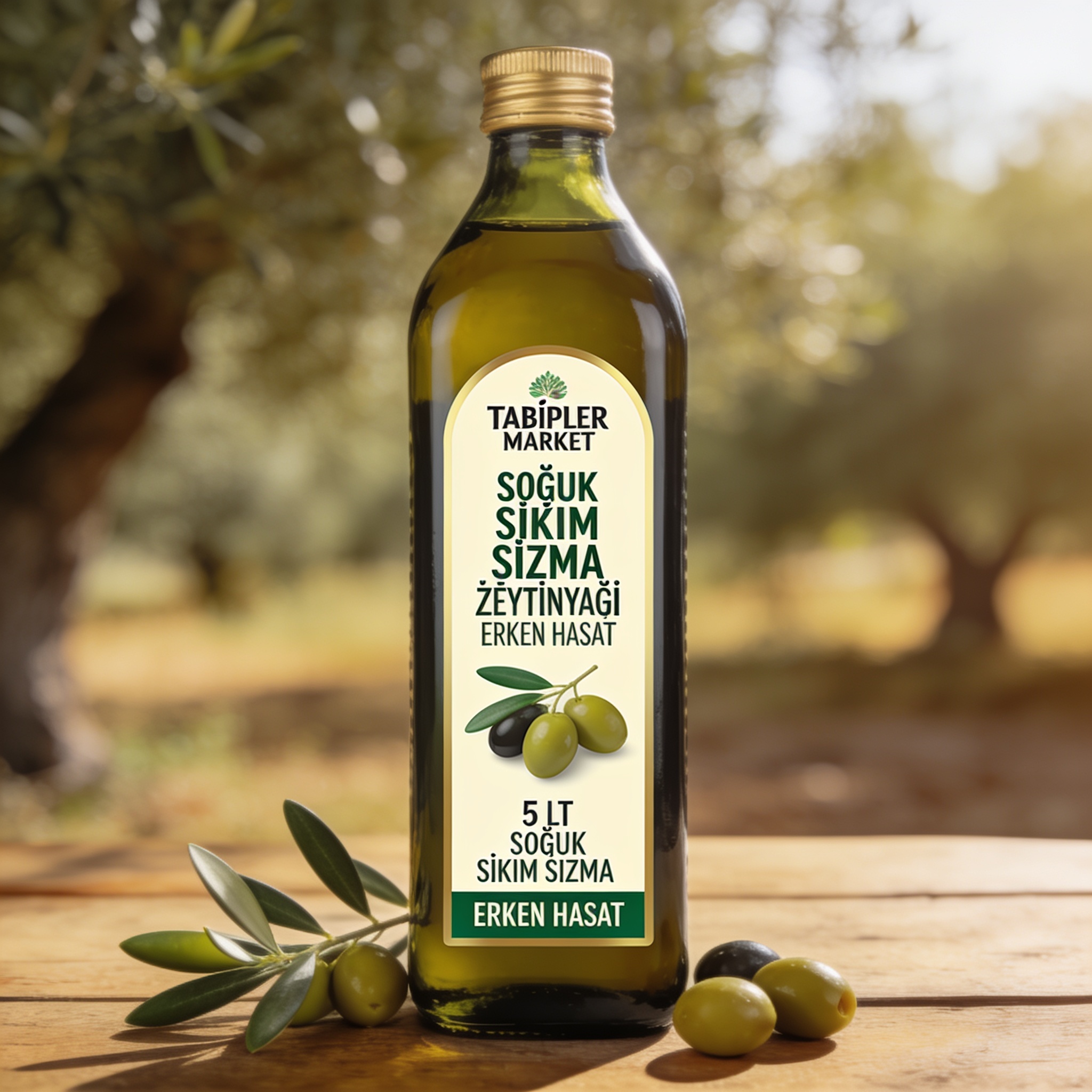 5 LT SOĞUK SIKIM SIZMA ZEYTİNYAĞI ERKEN HASAT