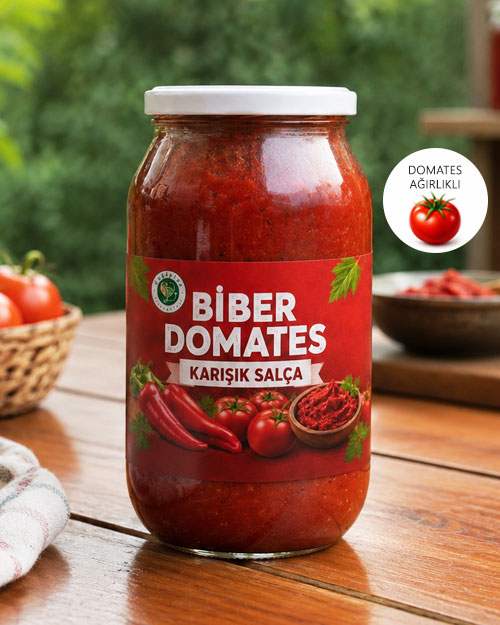 Biber Domates Kar???k Salça Cam Kavanoz 1100 gr / Domates A??rl?kl?