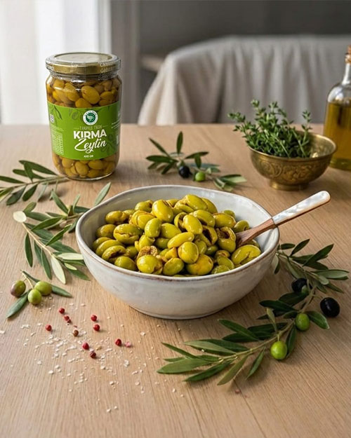 Çekirdeksiz Ye?il K?rma Zeytin 400 gr