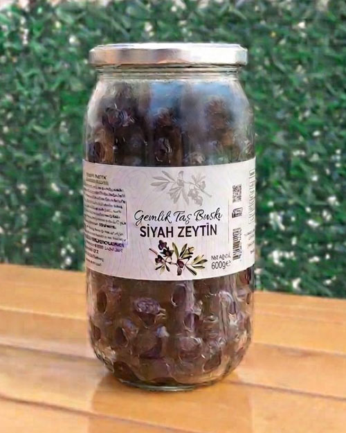 Gemlik Ta? Bask? Siyah Zeytin 600 Gr
